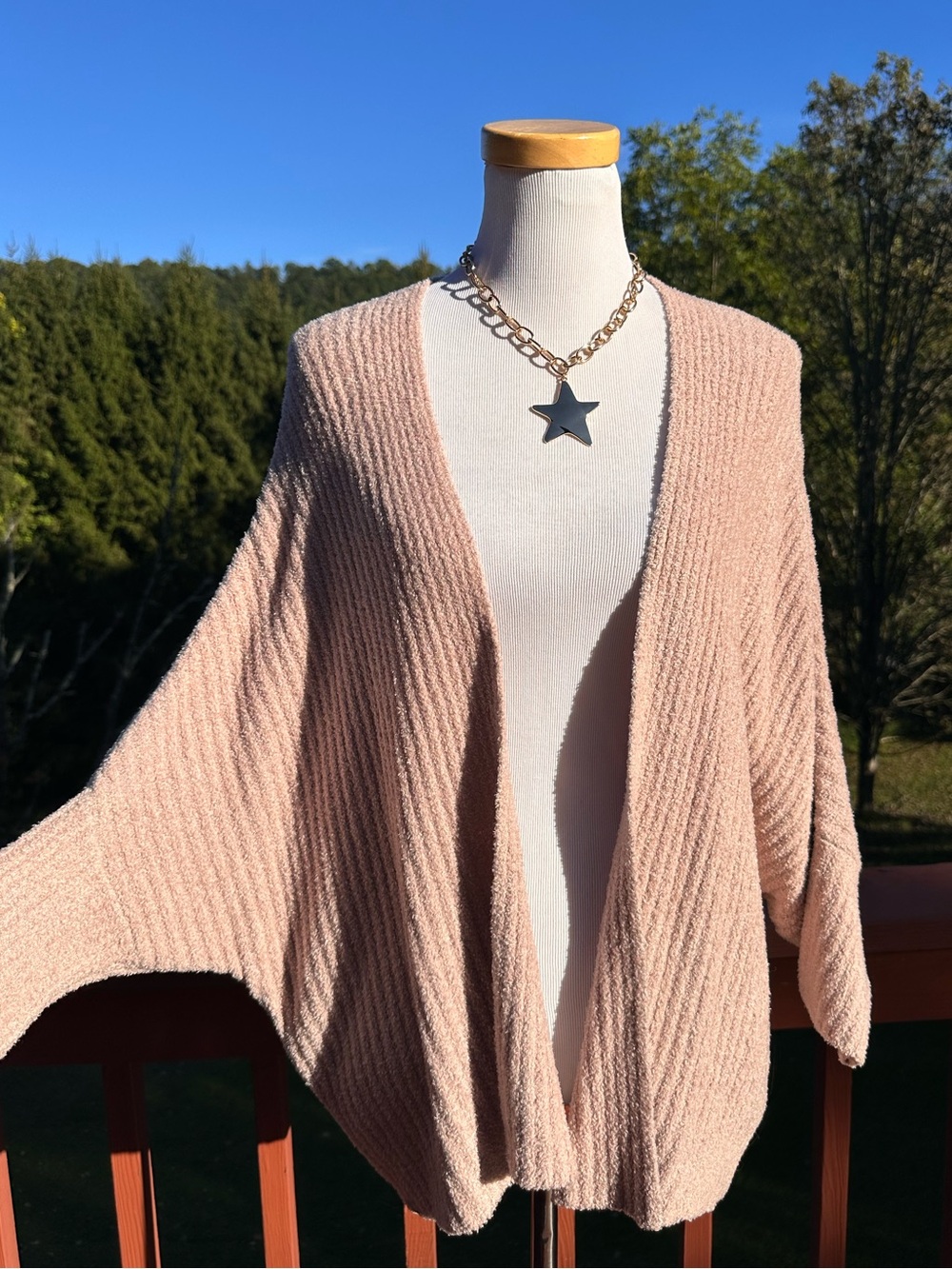 Barefoot Dreams CozyChic Lite Ribbed Shrug Light Pink